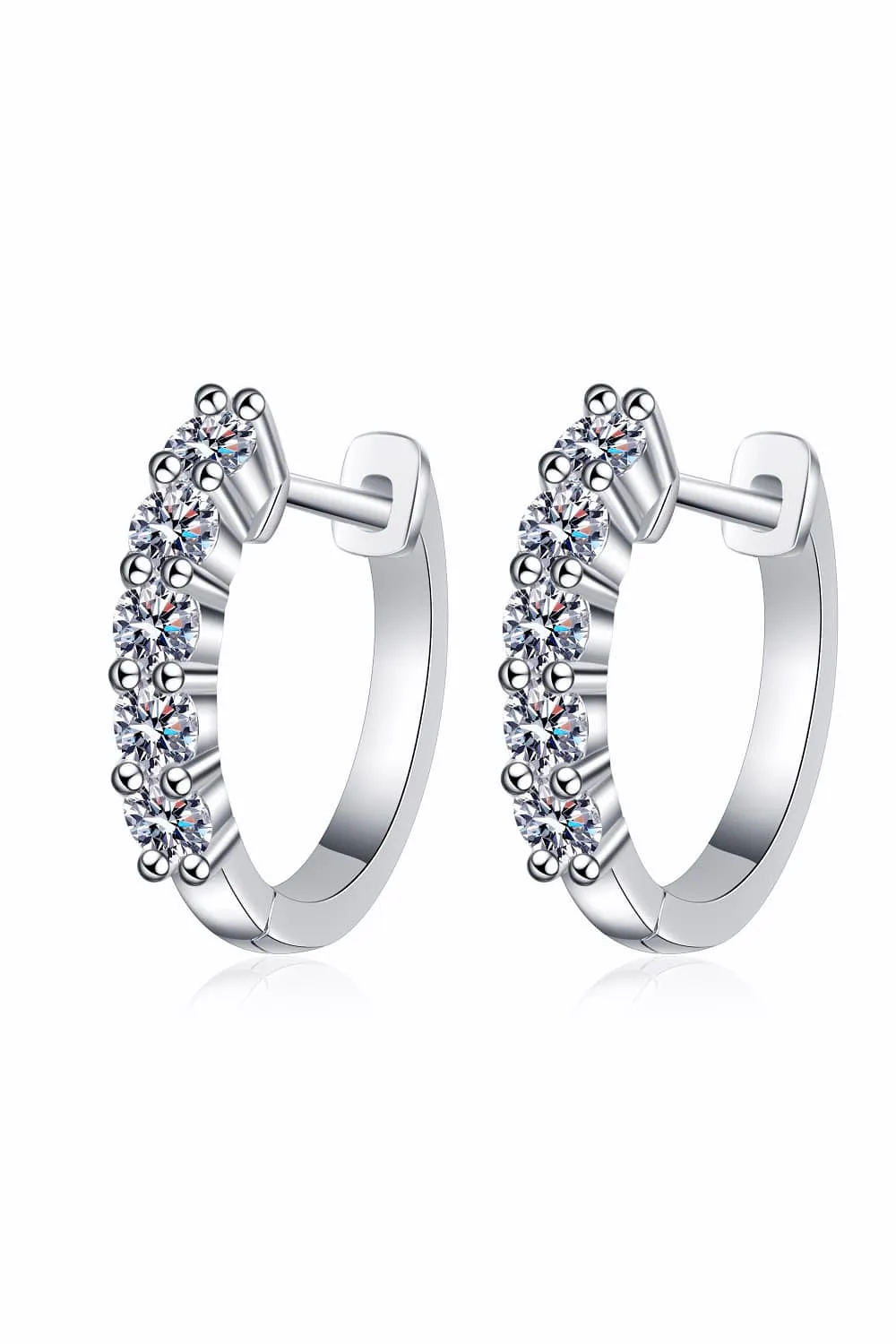 1 Ct Moissanite Hoop Earrings