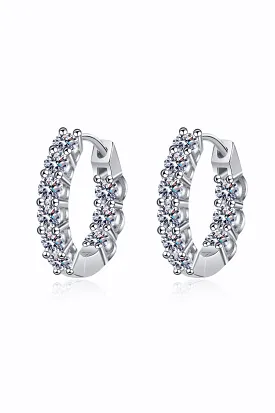 1.8 Ct Moissanite Hoop Earrings