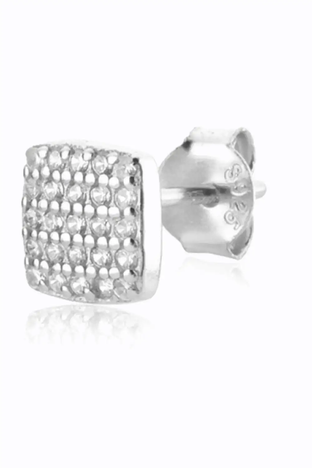 925 Sterling Silver Zircon Stud Earrings