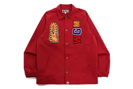 A BATHING APE SHARK COACH JACKET RED