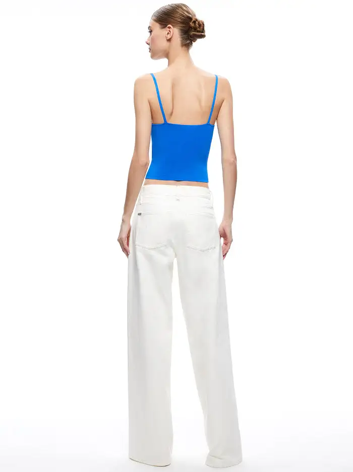 Alice + Olivia - Rhona Twist Front Tank - Sapphire