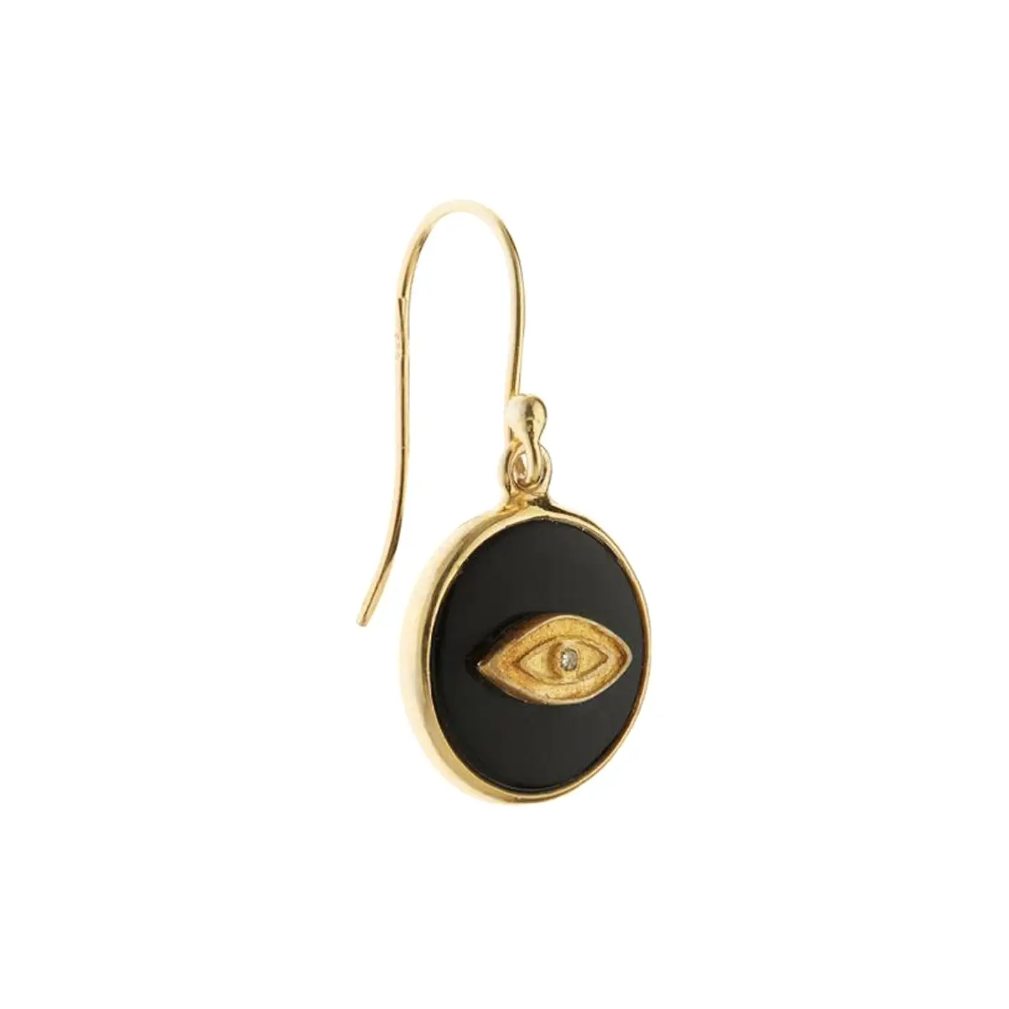 All Seeing Eye Earrings, Black/Gold (pair)