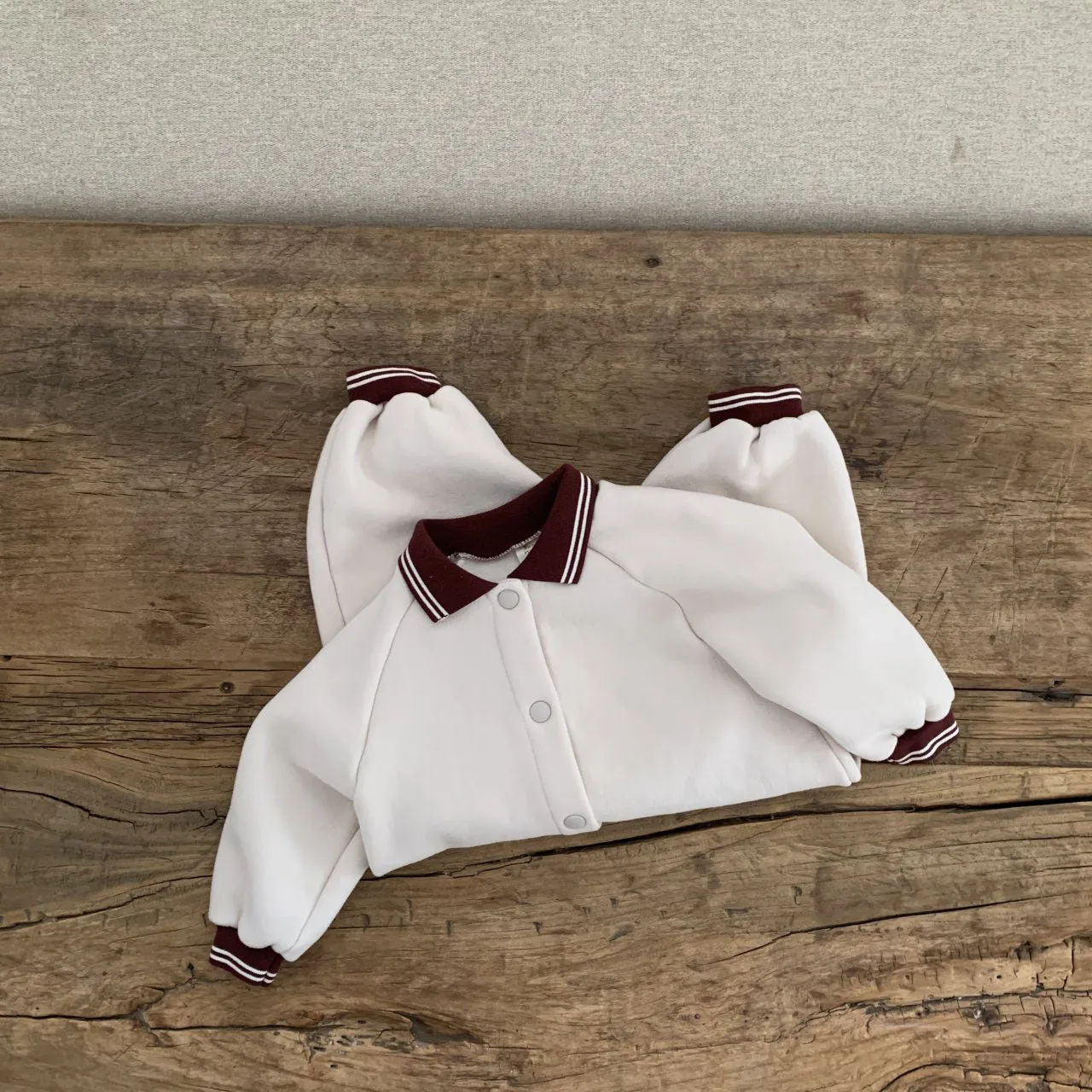 BABY BH COLLAR VARSITY JUMPSUIT (6-18 - 2 COLORS