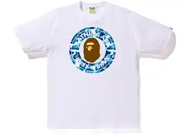 BAPE ABC CAMO BUSY WORKS TEE WHITE/BLUE