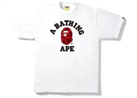 BAPE CAMO COLLEGE TEE WHITE/RED