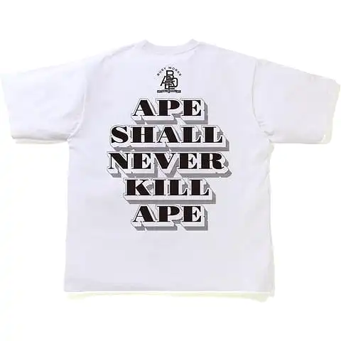 BAPE CLASSIC RELAXED TEE WHITE/GREEN