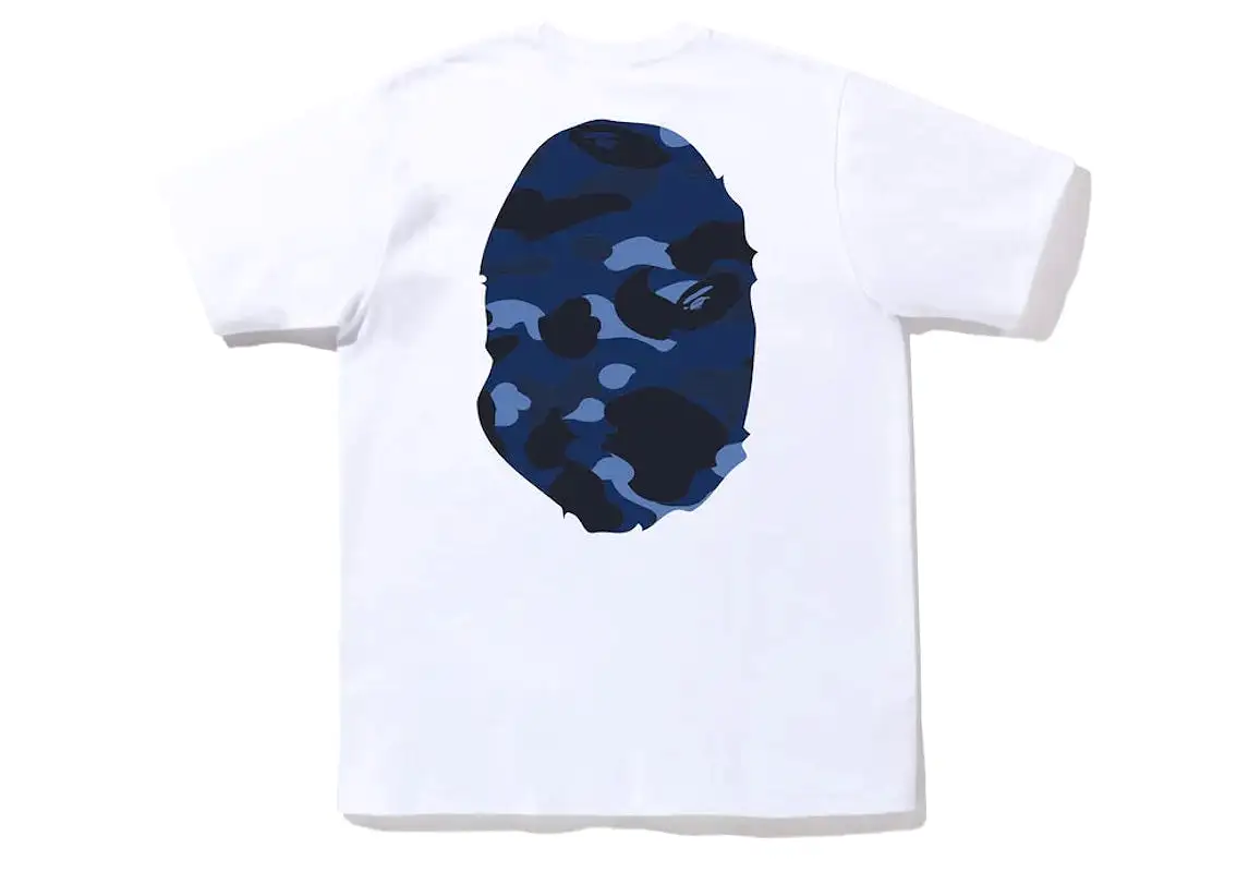 BAPE COLOR CAMO BIG APE HEAD TEE WHITE/BLUE