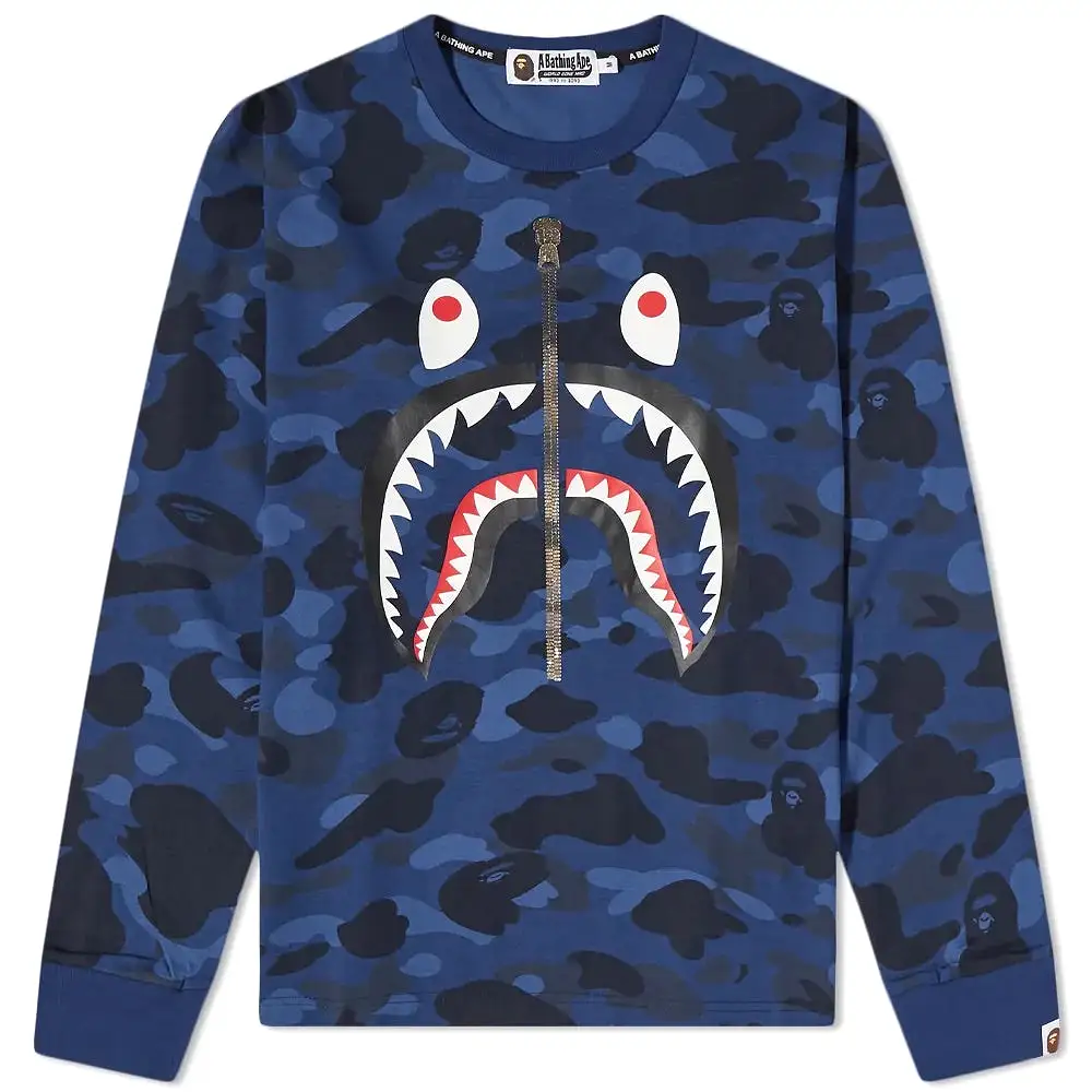 BAPE COLOR CAMO SHARK BLUE LONG SLEEVE