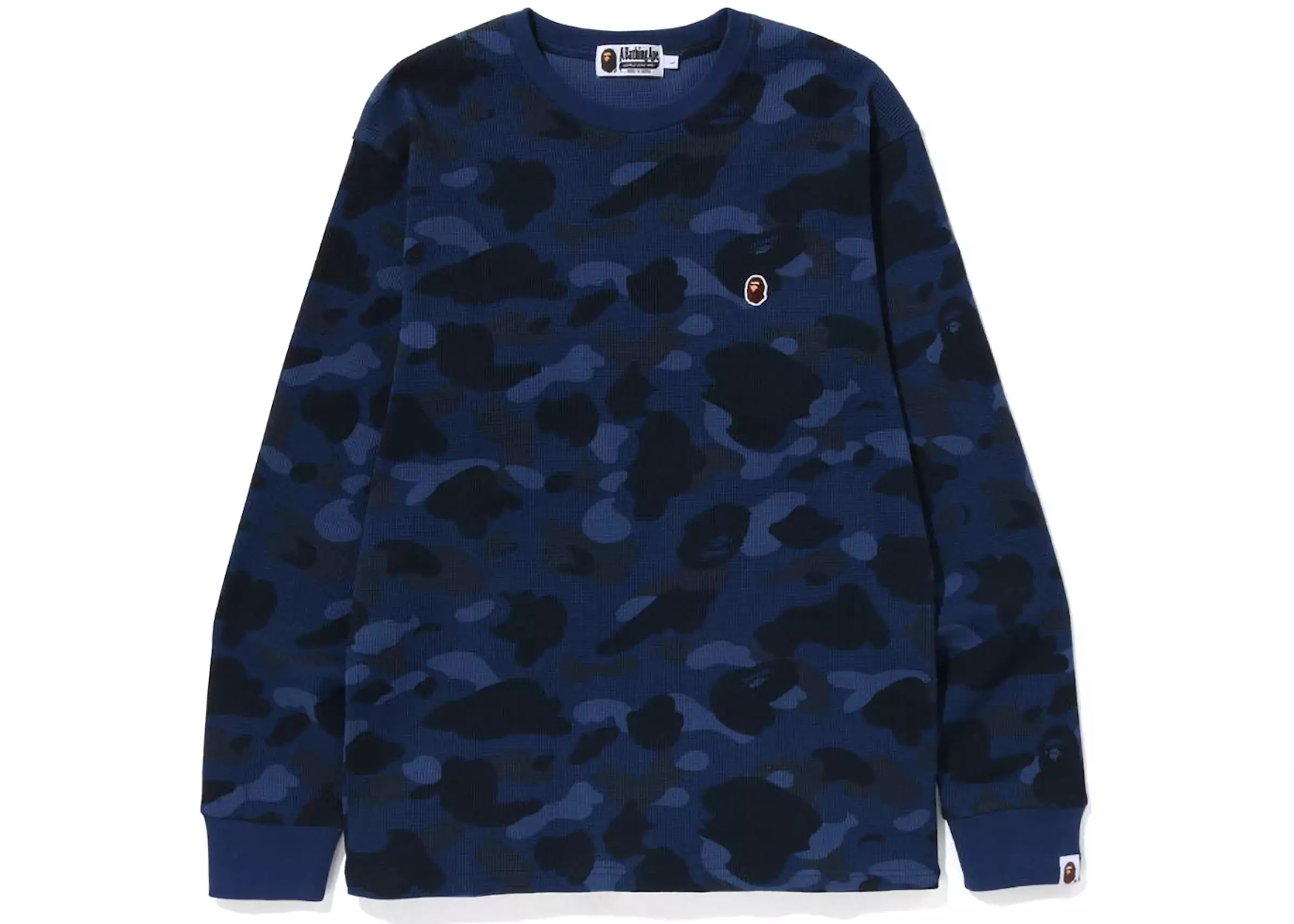 BAPE COLOR CAMO THERMAL LONG SLEEVE NAVY