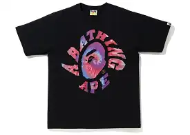 BAPE TIE DYE TWIST COLLEGE TEE BLACK/RED