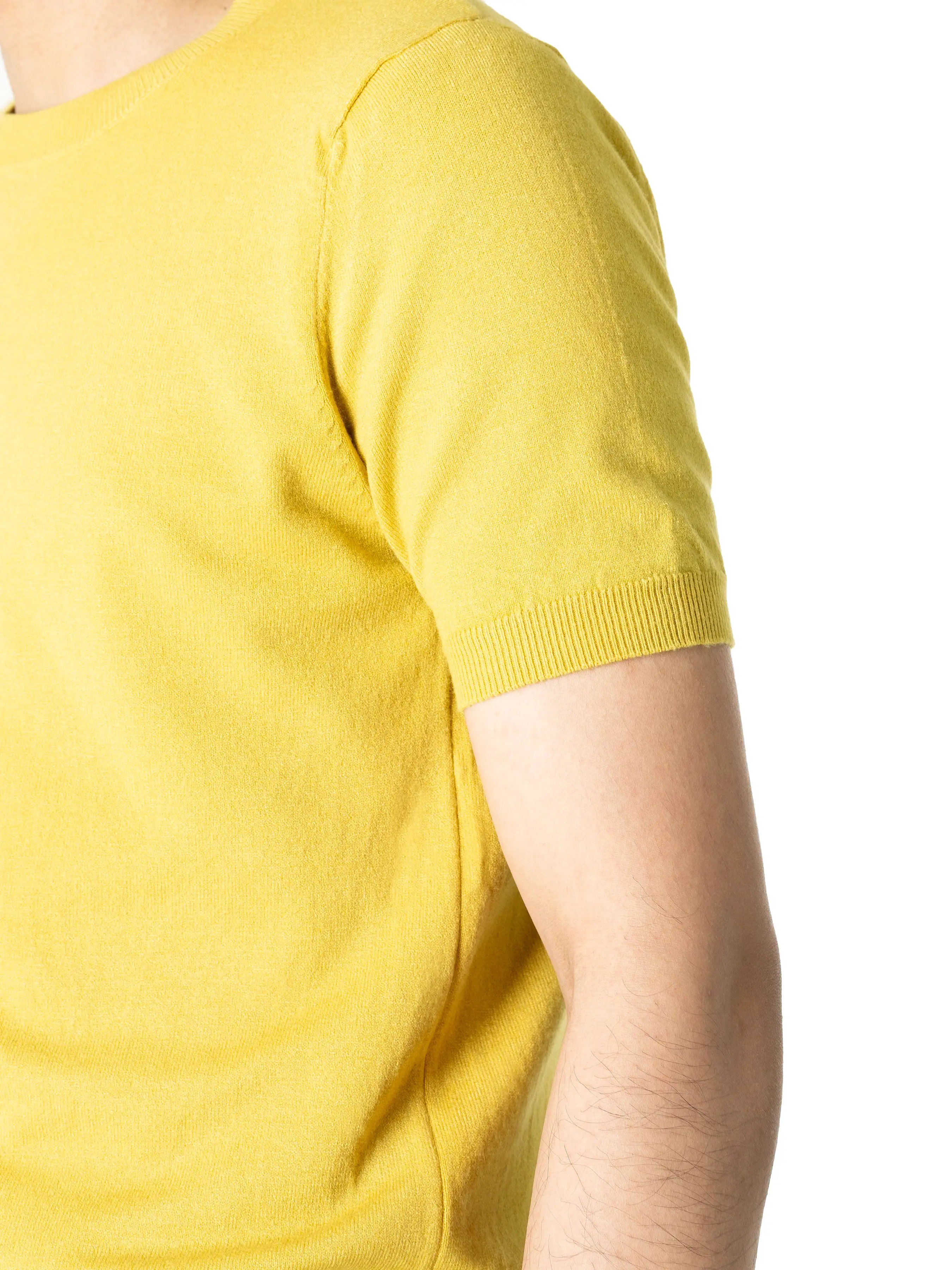 Basic Crew Neck Tee - Yellow