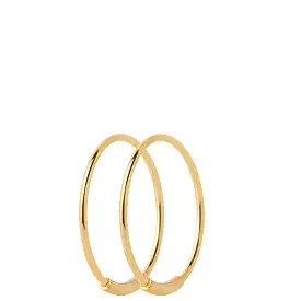 Basic Hoop 19, Gold (pair)