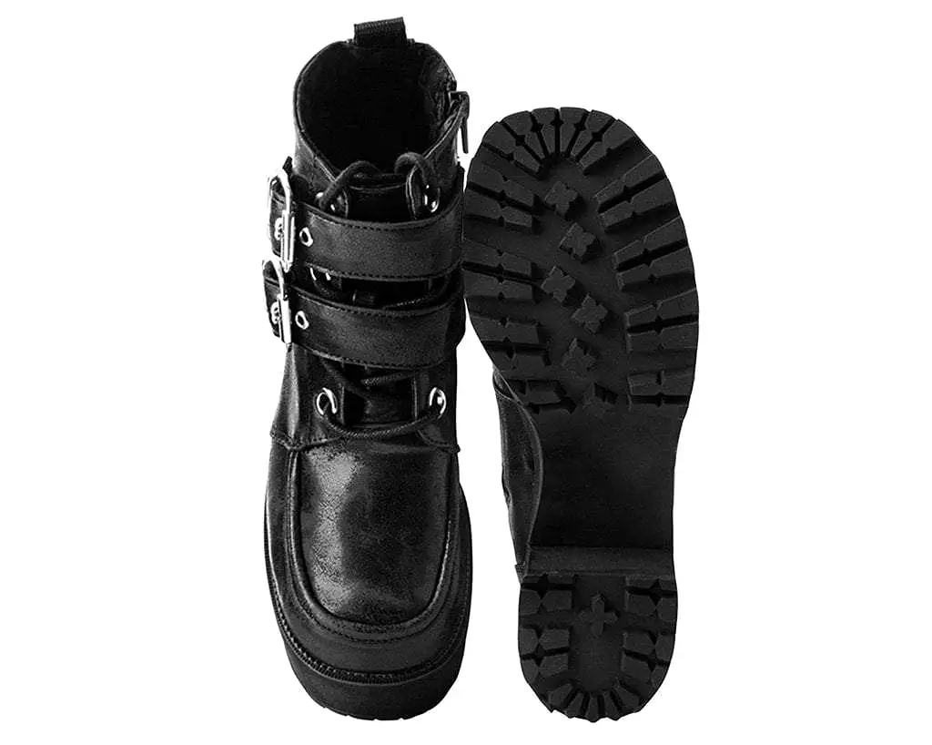 Black 2-Buckle Nosebleed Boot