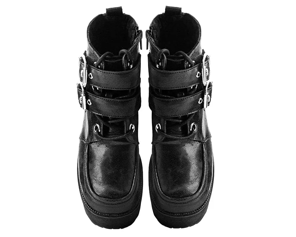 Black 2-Buckle Nosebleed Boot