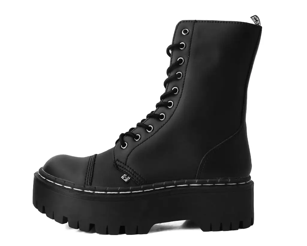 Black TUKskin 10-Eye Double Decker Boot