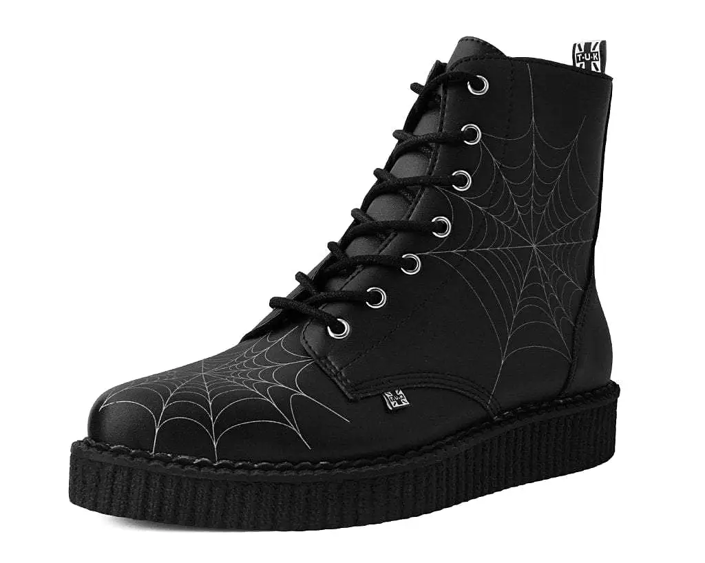 Black  TUKskin 7-Eye Spiderweb Glow Boot