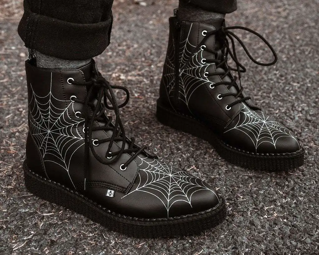 Black  TUKskin 7-Eye Spiderweb Glow Boot