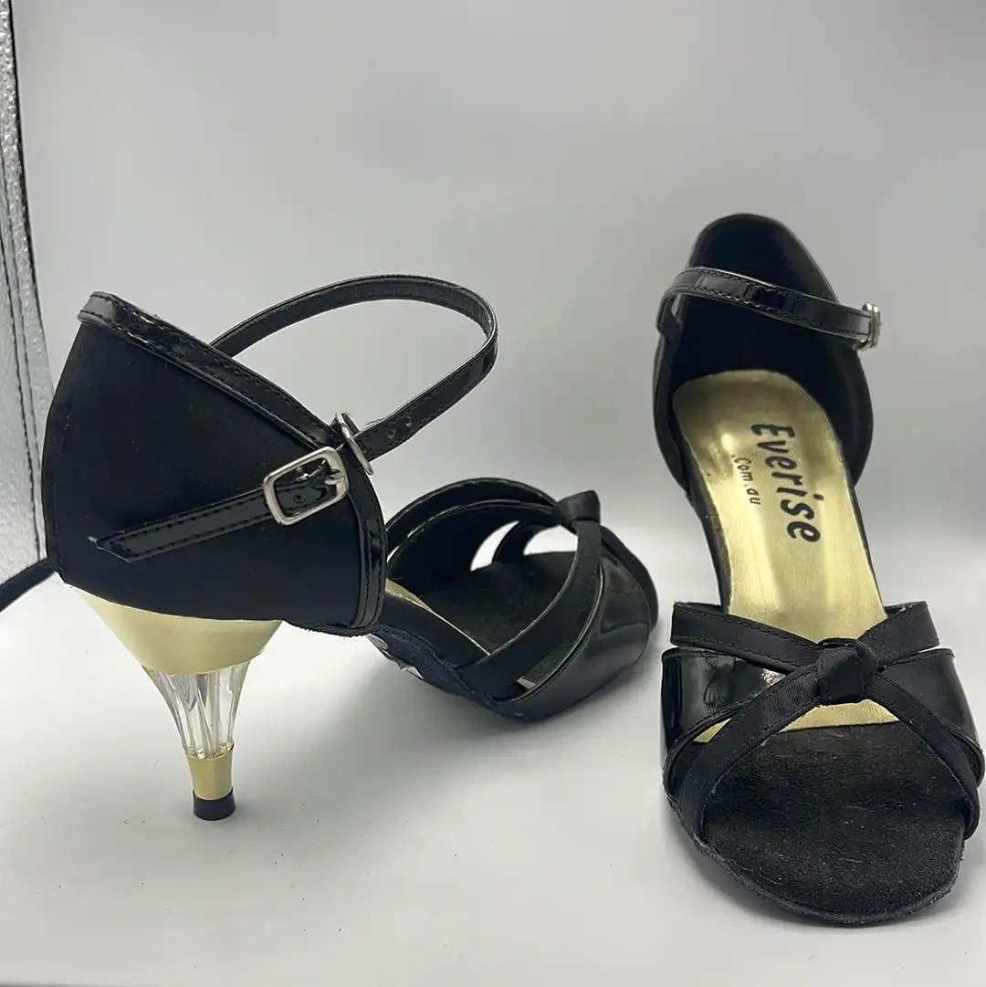 Black/Gold Crystal Heel #174803