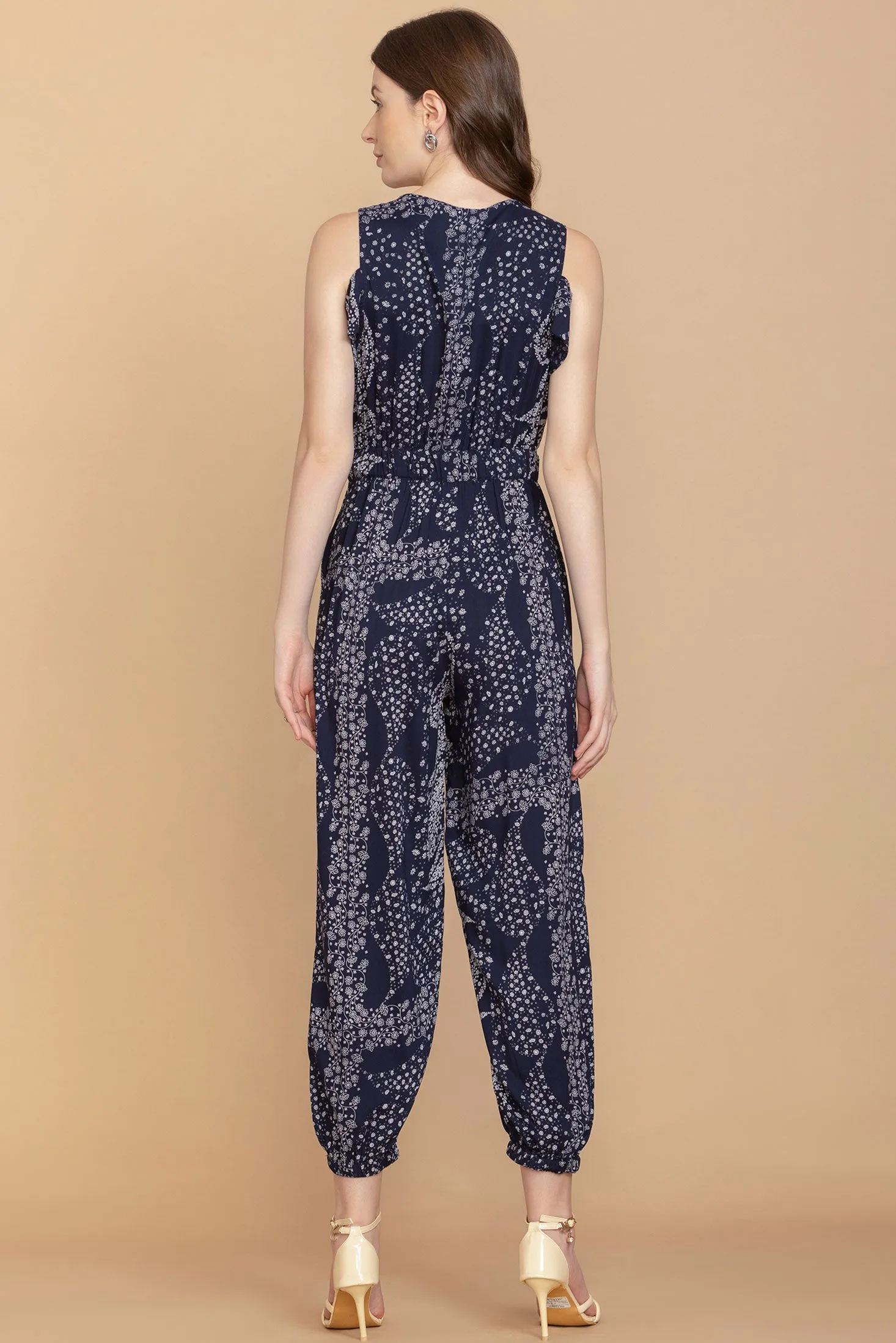 Bohera Alexis Jumpsuit in Navy Paisley