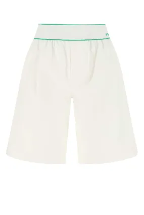 Bottega Veneta White Cotton Bermuda Shorts