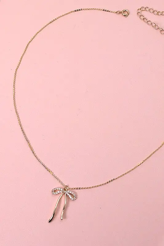 Bow Pendant Necklace