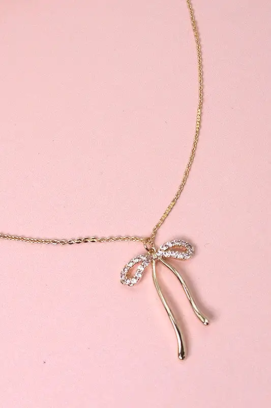 Bow Pendant Necklace