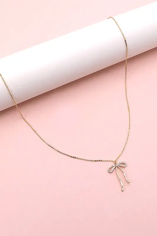 Bow Pendant Necklace