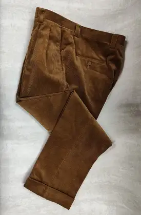 Brisbane Moss Corduroys Caramel Trousers  - ST134