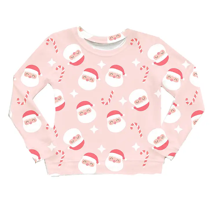 Brokedown Clothing Kid's Pink Santa Sweatshirt