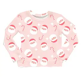 Brokedown Clothing Kid's Pink Santa Sweatshirt