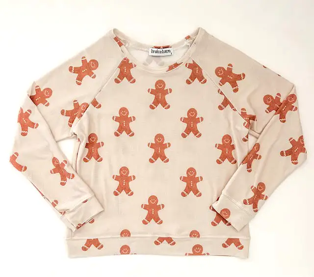 Brokedown Clothing Women's Gingerbread Man Cream  Sweatshirt