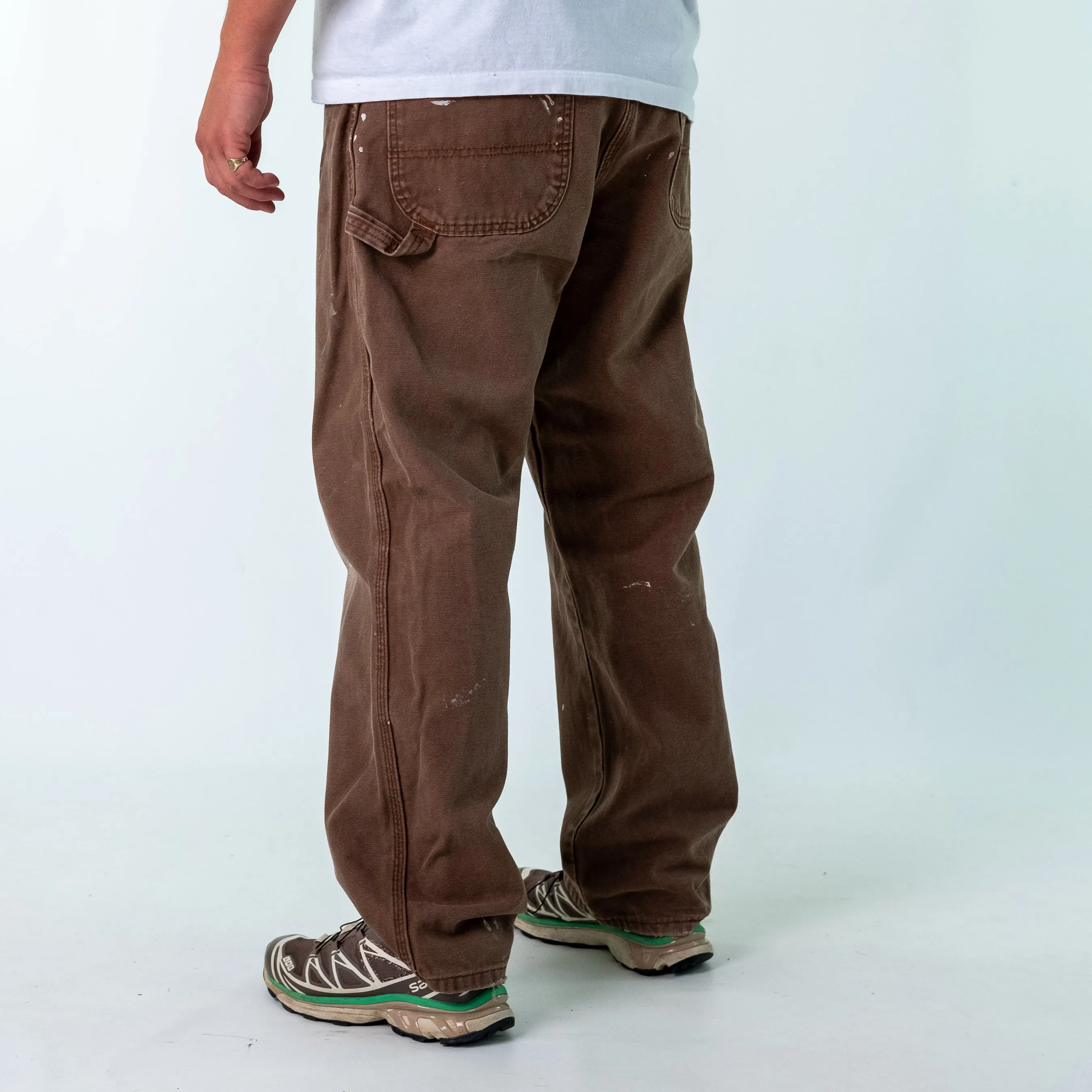 Brown 90s Dickies Denim Carpenter Jeans Baggy Pants (36x30)