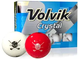 CaddiesShack Custom Jolly Rogers Skull & Crossbones Volvik Crystal Golf Balls