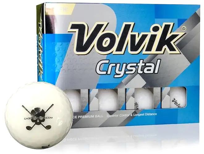 CaddiesShack Custom Jolly Rogers Skull & Crossbones Volvik Crystal Golf Balls