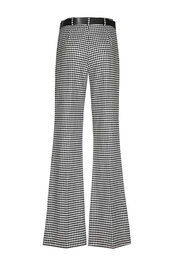 Caroline Biss HOUNDSTOOTH BOOTCUT TROUSERS