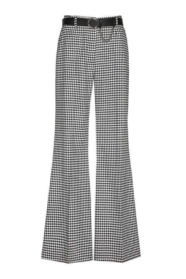 Caroline Biss HOUNDSTOOTH BOOTCUT TROUSERS