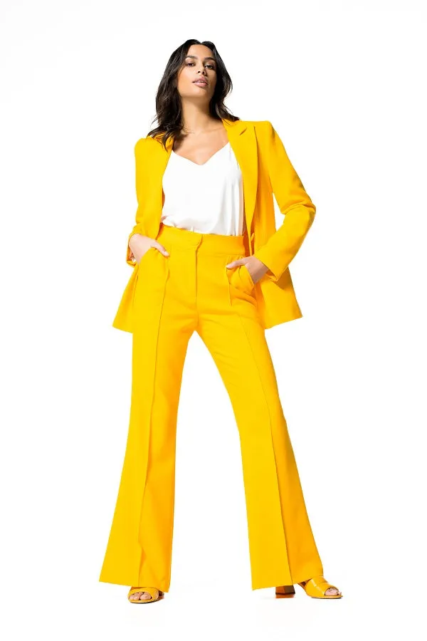 Caroline Biss YELLOW BOOTCUT TROUSERS