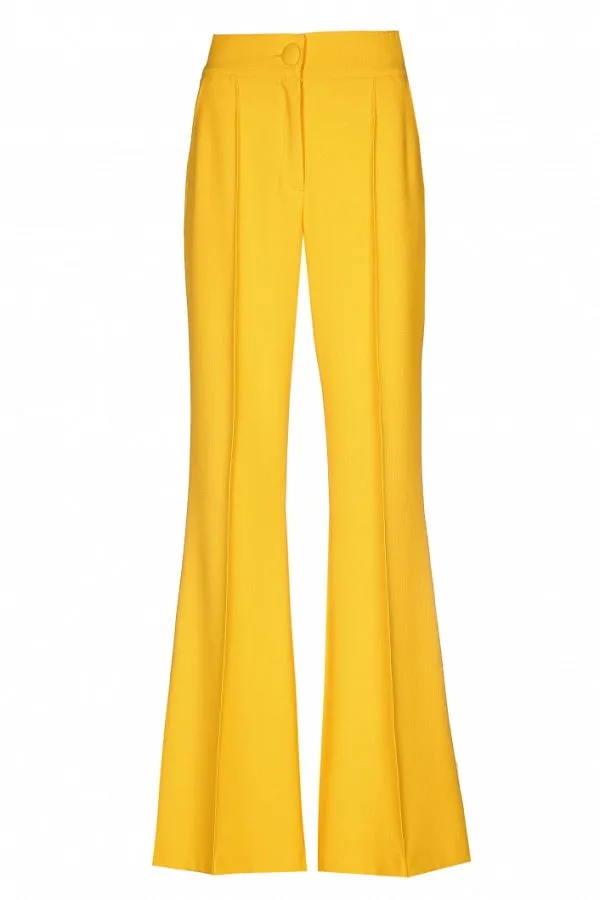 Caroline Biss YELLOW BOOTCUT TROUSERS