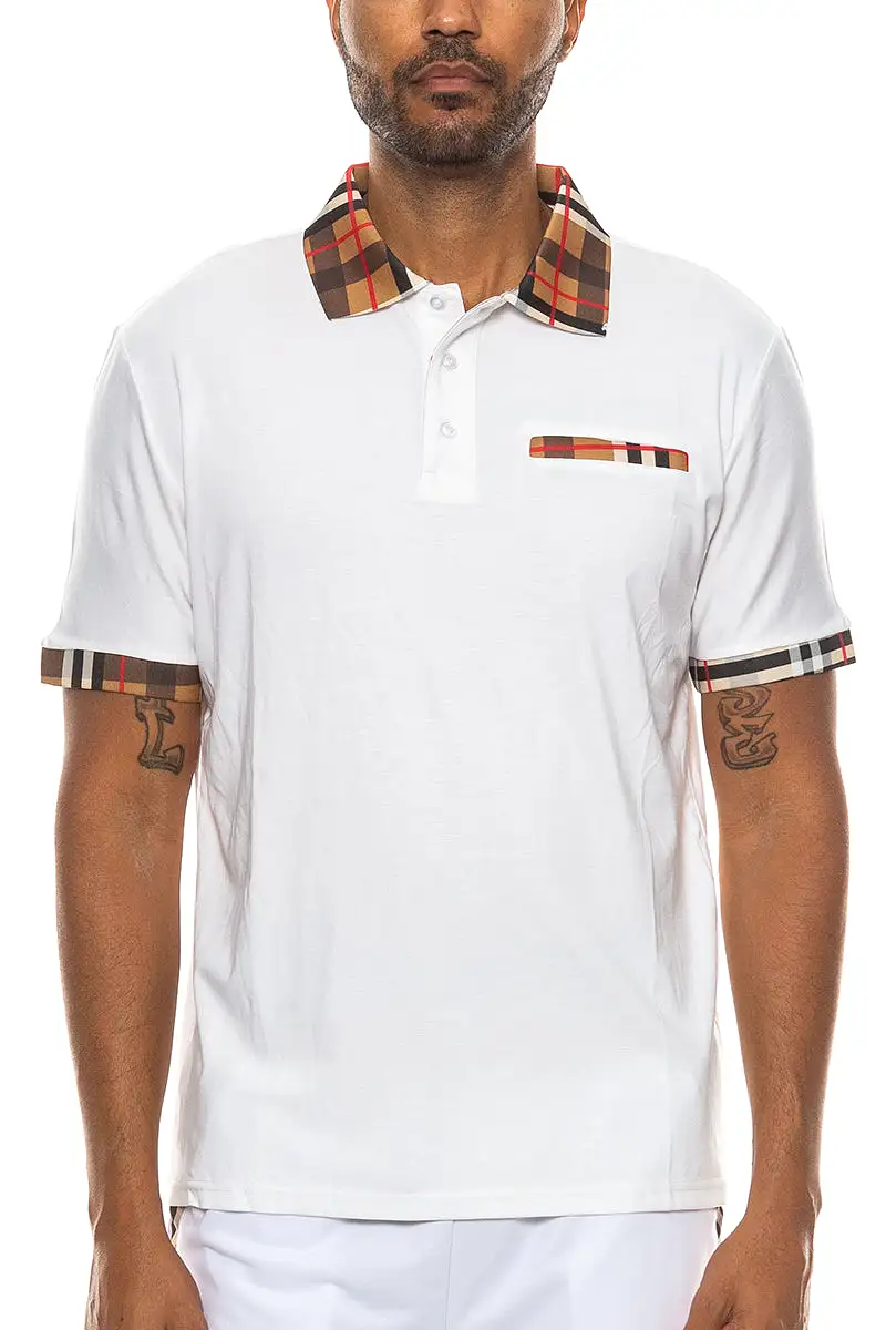 Checkered Detail Polo