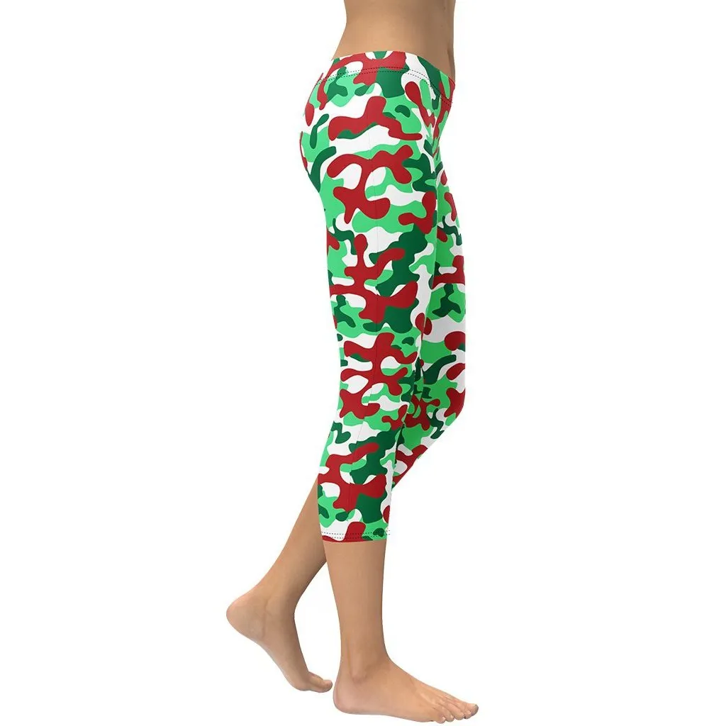 Christmas Camo Capris