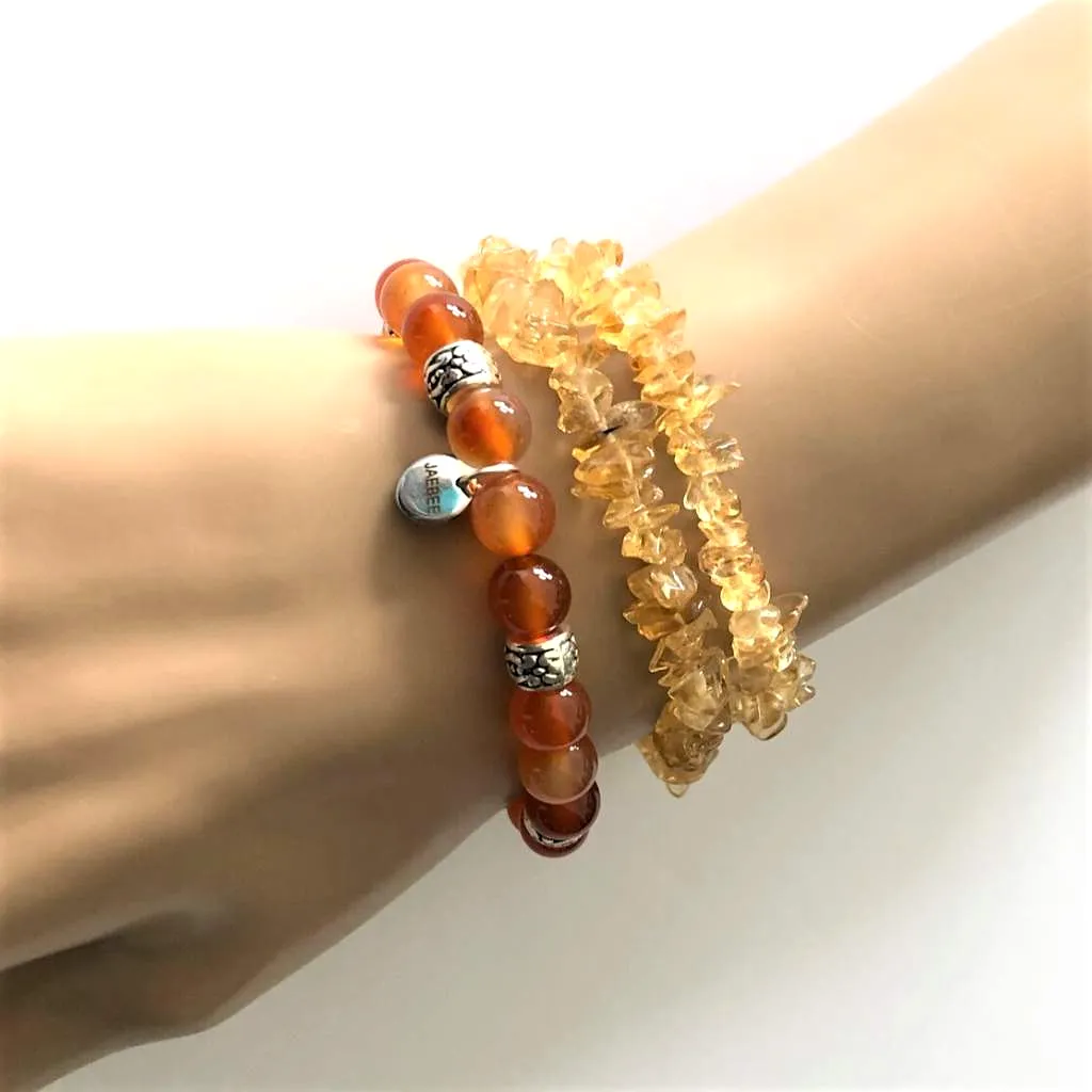 Citrine Chip Layered Bracelet