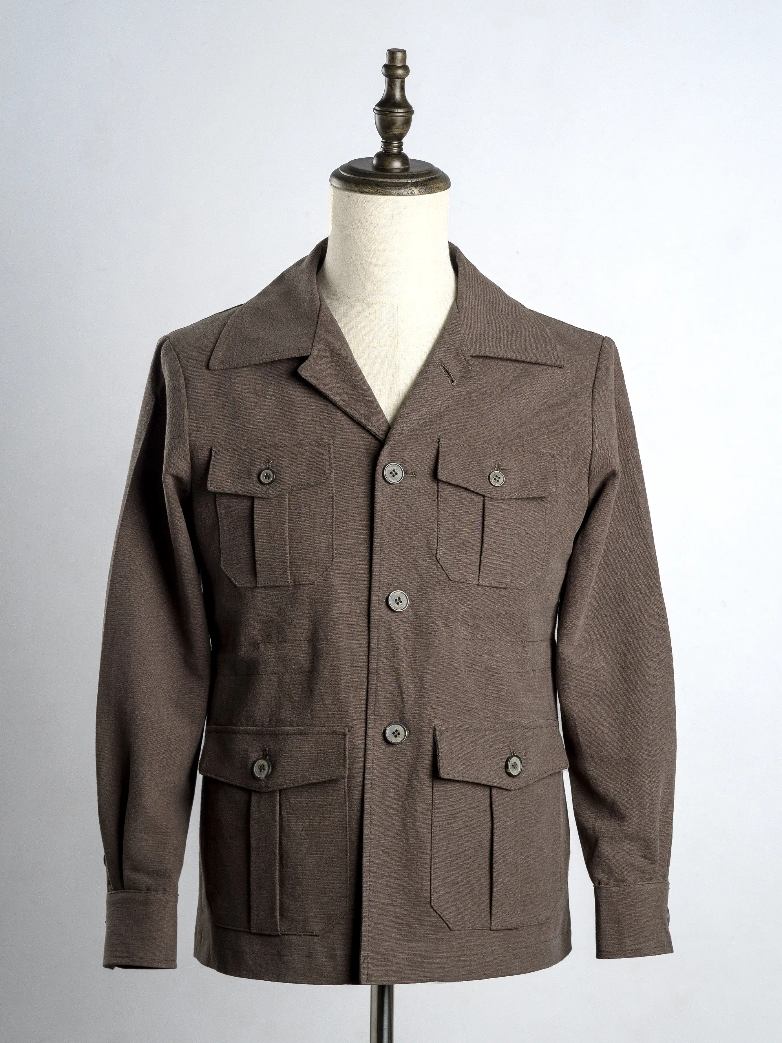 Classic Safari Jacket -  Coffee