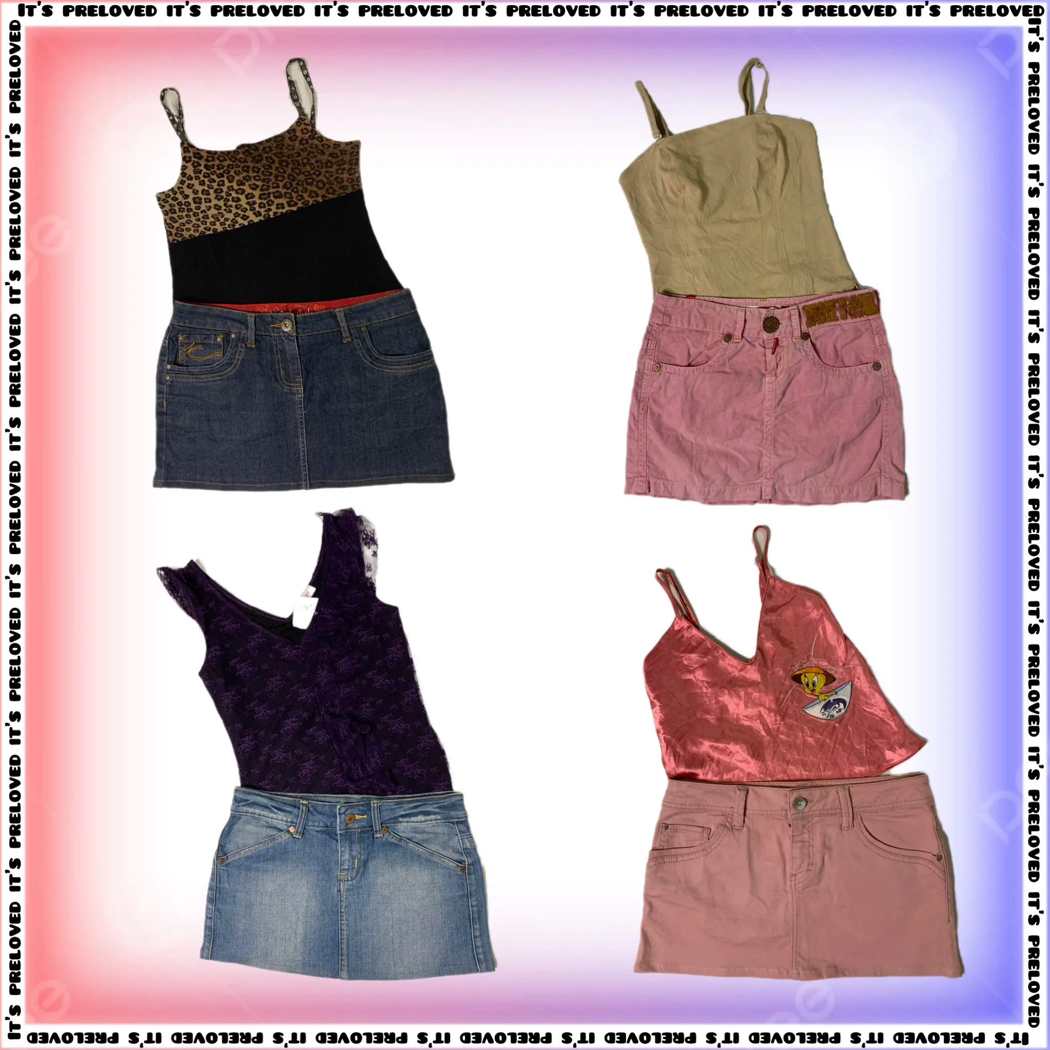 Classic Style Y2K Tops and Skirts Mix (SS-771)