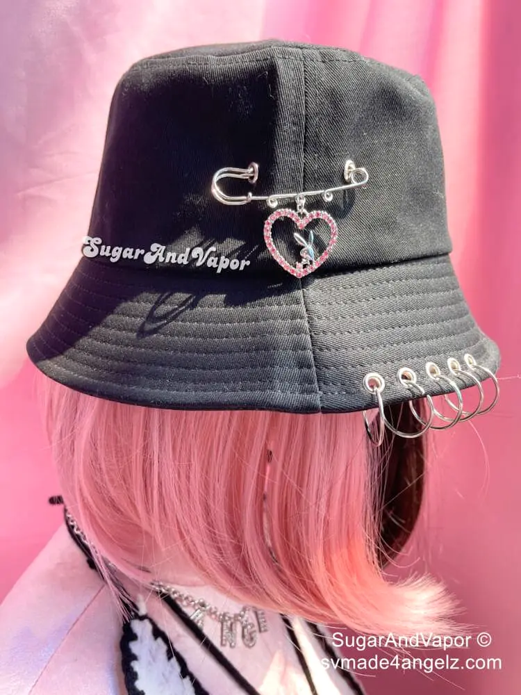 Custom Pins Metal Rings Bucket Hat