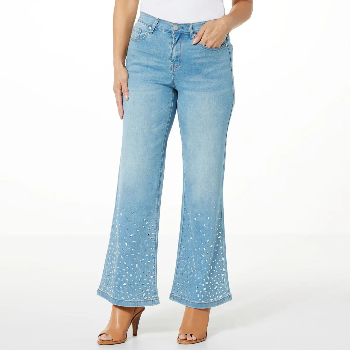      DG2 by Diane Gilman The Signature Collection Embellished Bootcut Jean     