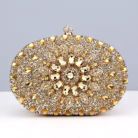 Diamond Women Luxury Clutch Evening Bag Wedding Crystal Ladies Cell Phone Pocket Purse