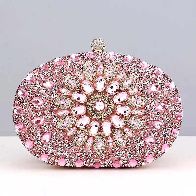 Diamond Women Luxury Clutch Evening Bag Wedding Crystal Ladies Cell Phone Pocket Purse