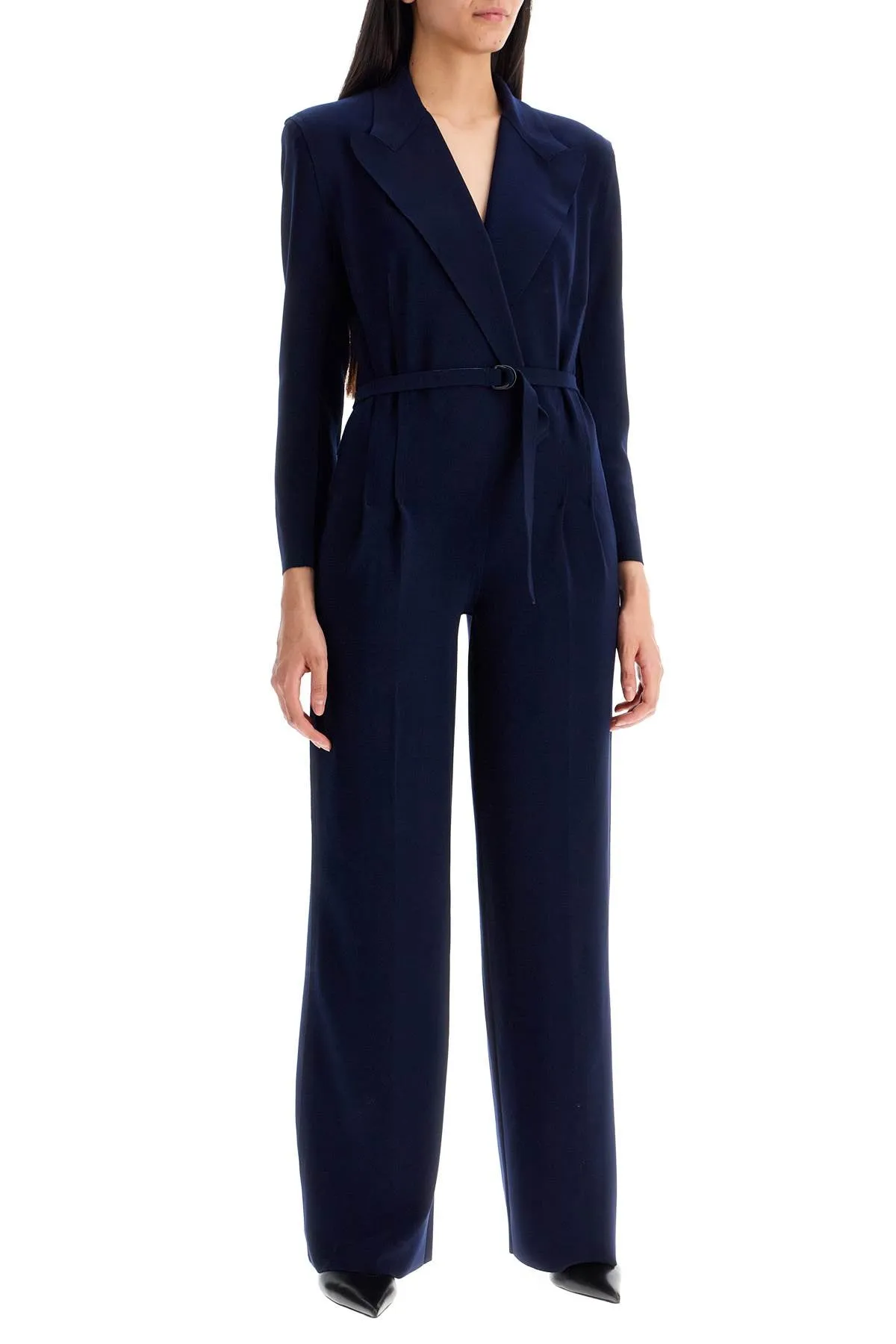 double-breasted straight leg jumpsuit KK224JPLE06951 TRUE NAVY