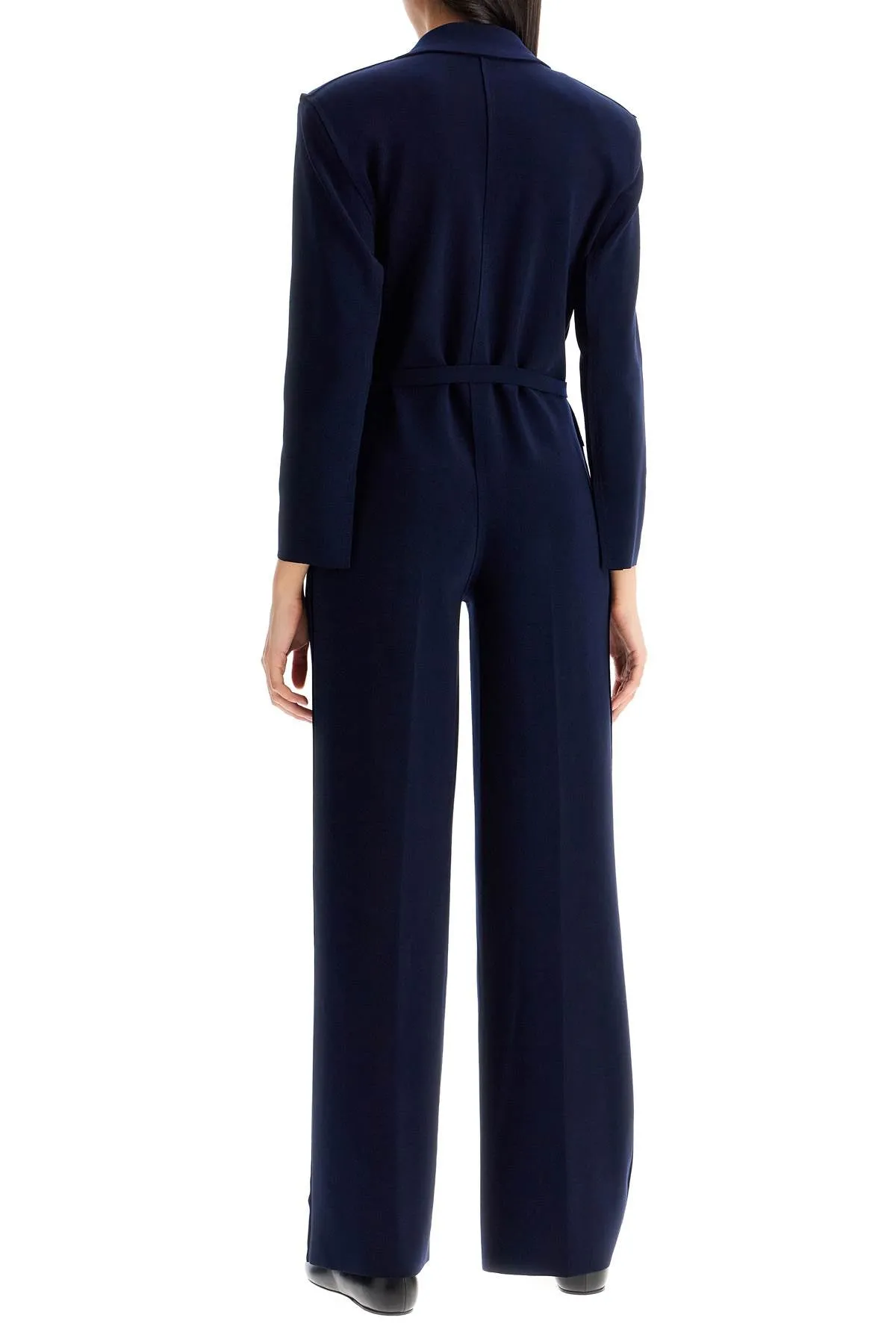 double-breasted straight leg jumpsuit KK224JPLE06951 TRUE NAVY