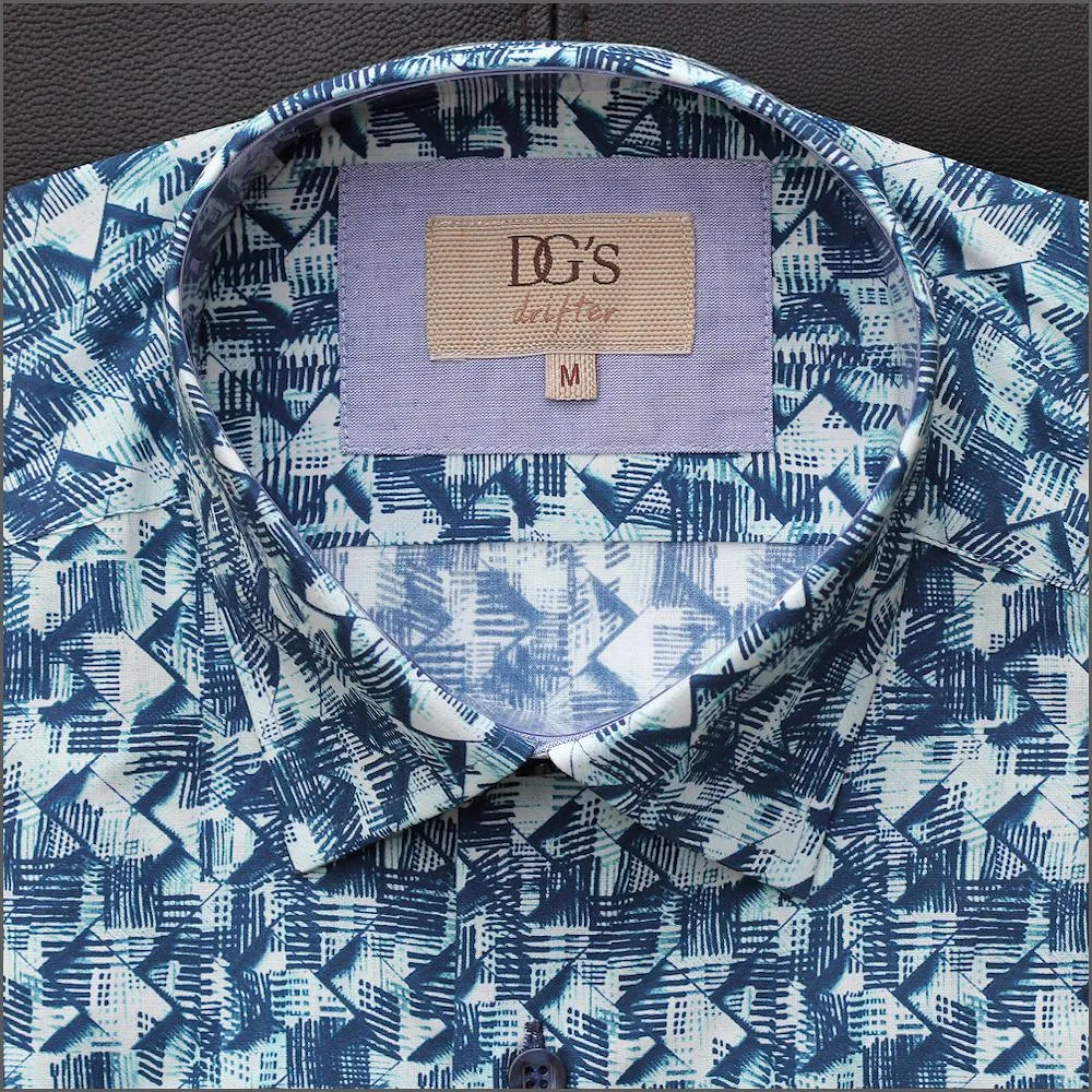 Drifter Giovanni Turquoise Pattern SS Shirt*